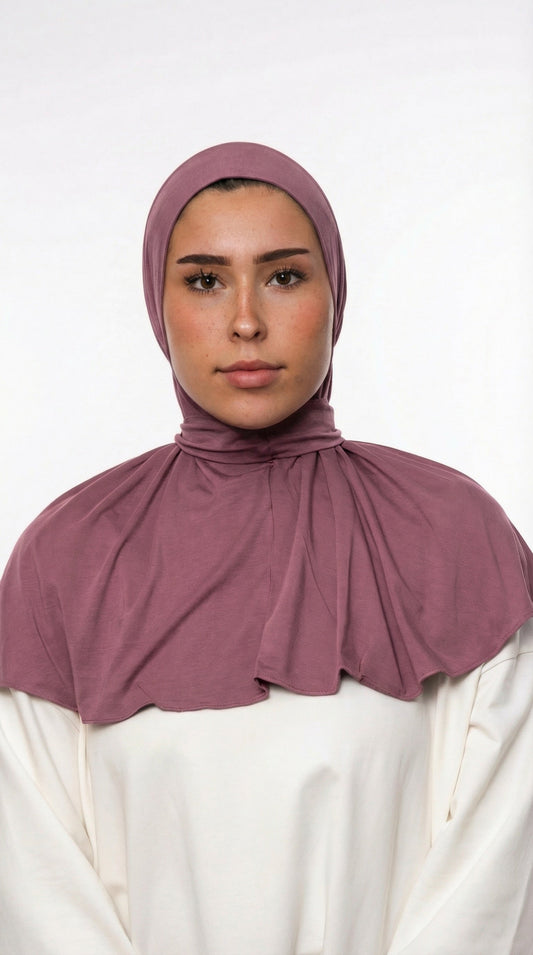 INSTANT HIJAB JERSEY BAMBOO LUXE - MAUVE TAUPE