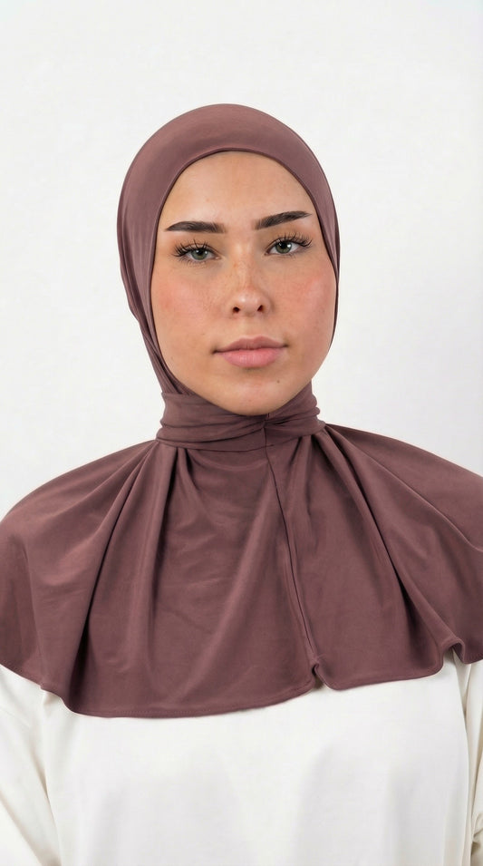 INSTANT HIJAB JERSEY PREMIUM LUXE - PINKY