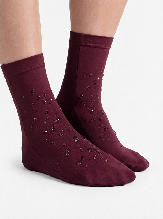 BATH SOCKS - BURGUNDY