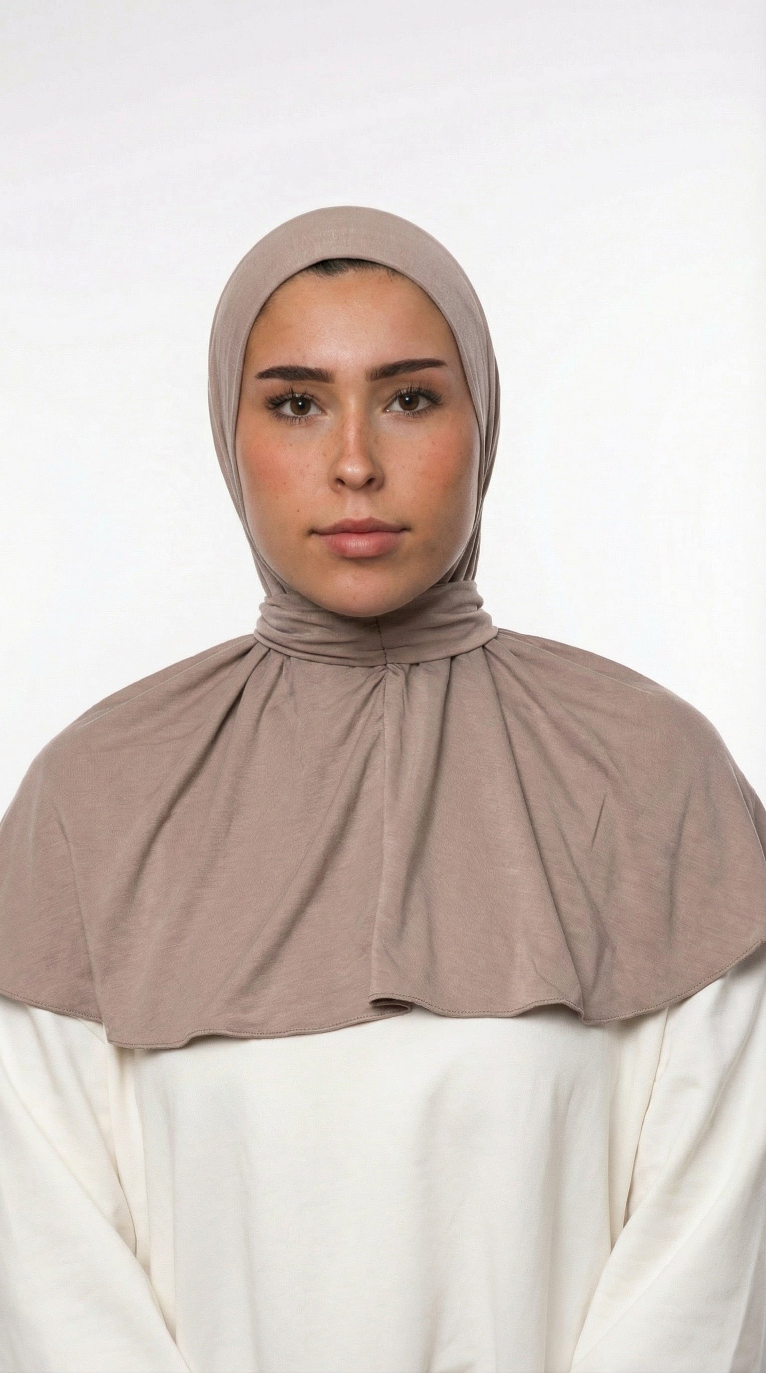 INSTANT HIJAB JERSEY BAMBOO LUXE - LIGHT TAUPE