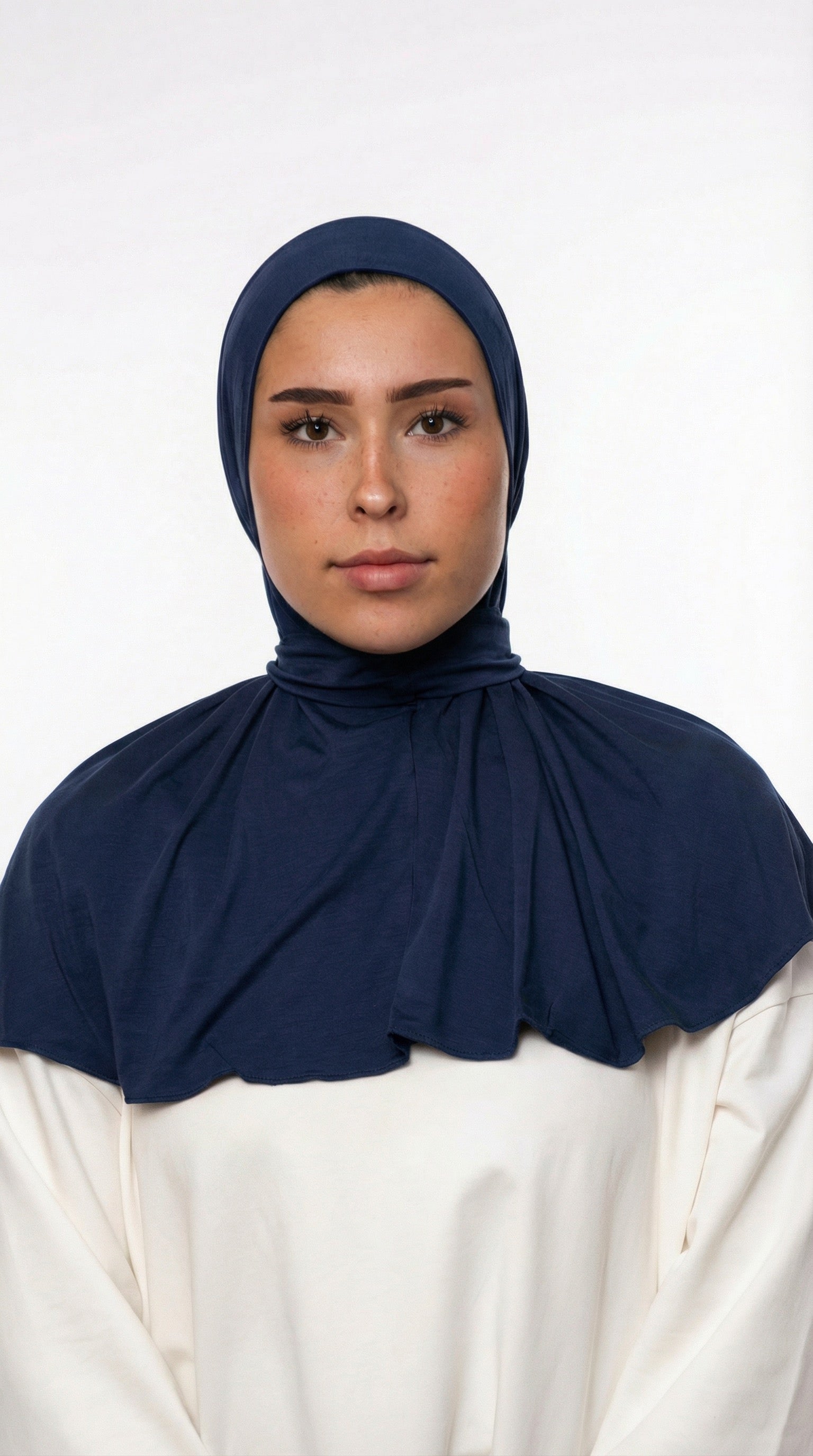 INSTANT HIJAB JERSEY BAMBOO LUXE - BLUE NAVY