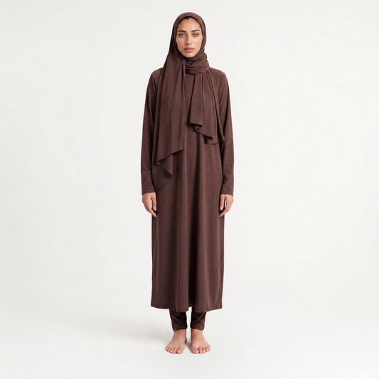 BURKINI LONG (5 pieces) - BROWN