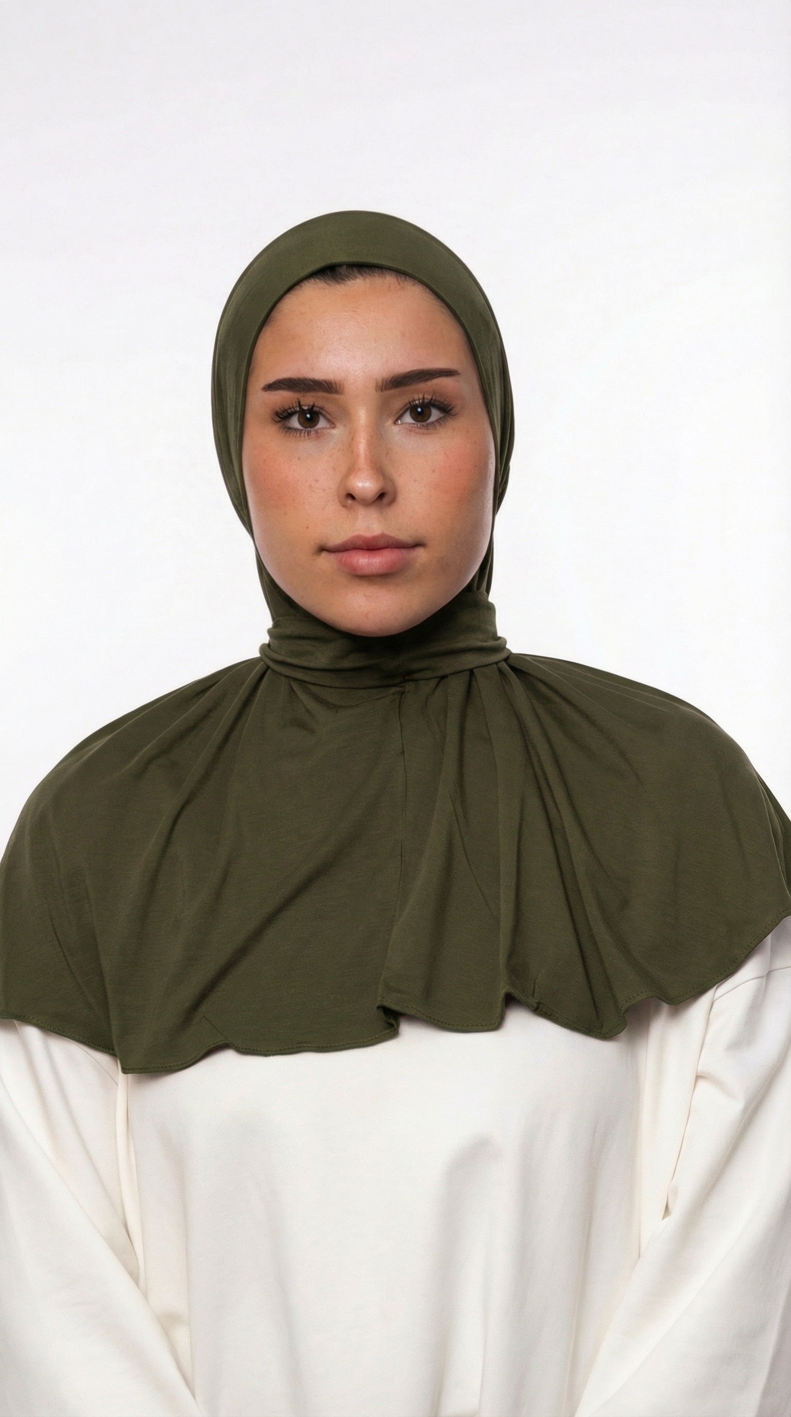 INSTANT HIJAB JERSEY BAMBOO LUXE - KHAKI
