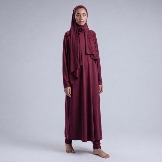 BURKINI LONG (5 pieces) - BURGUNDY
