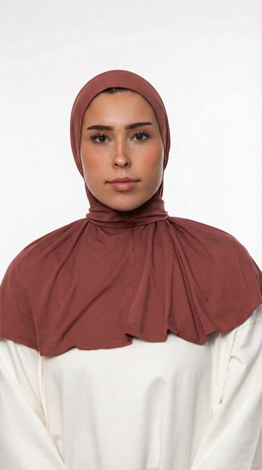 INSTANT HIJAB JERSEY BAMBOO LUXE - FRAMBOISE