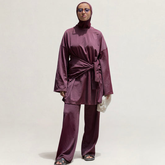 BURKINI KNOTEA - BURGUNDY (4 pieces)