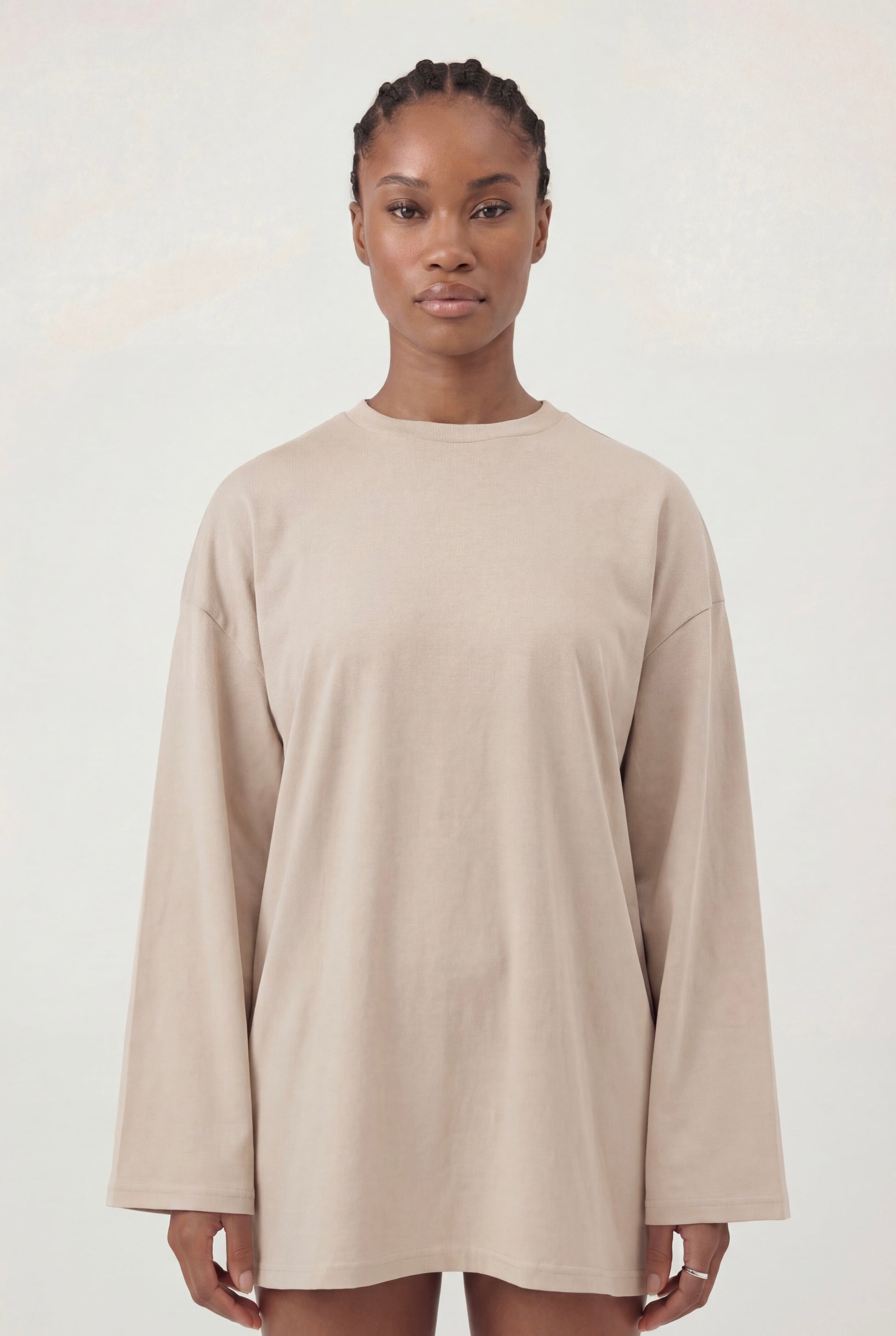 LONG TEE SHIRT- BEIGE