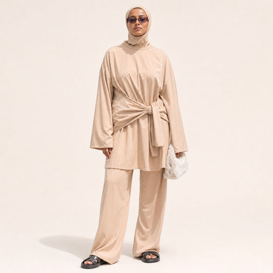 BURKINI KNOTEA - BEIGE (4-teilig)